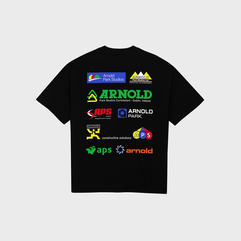 Construction Multi Logo T-Shirt - Black