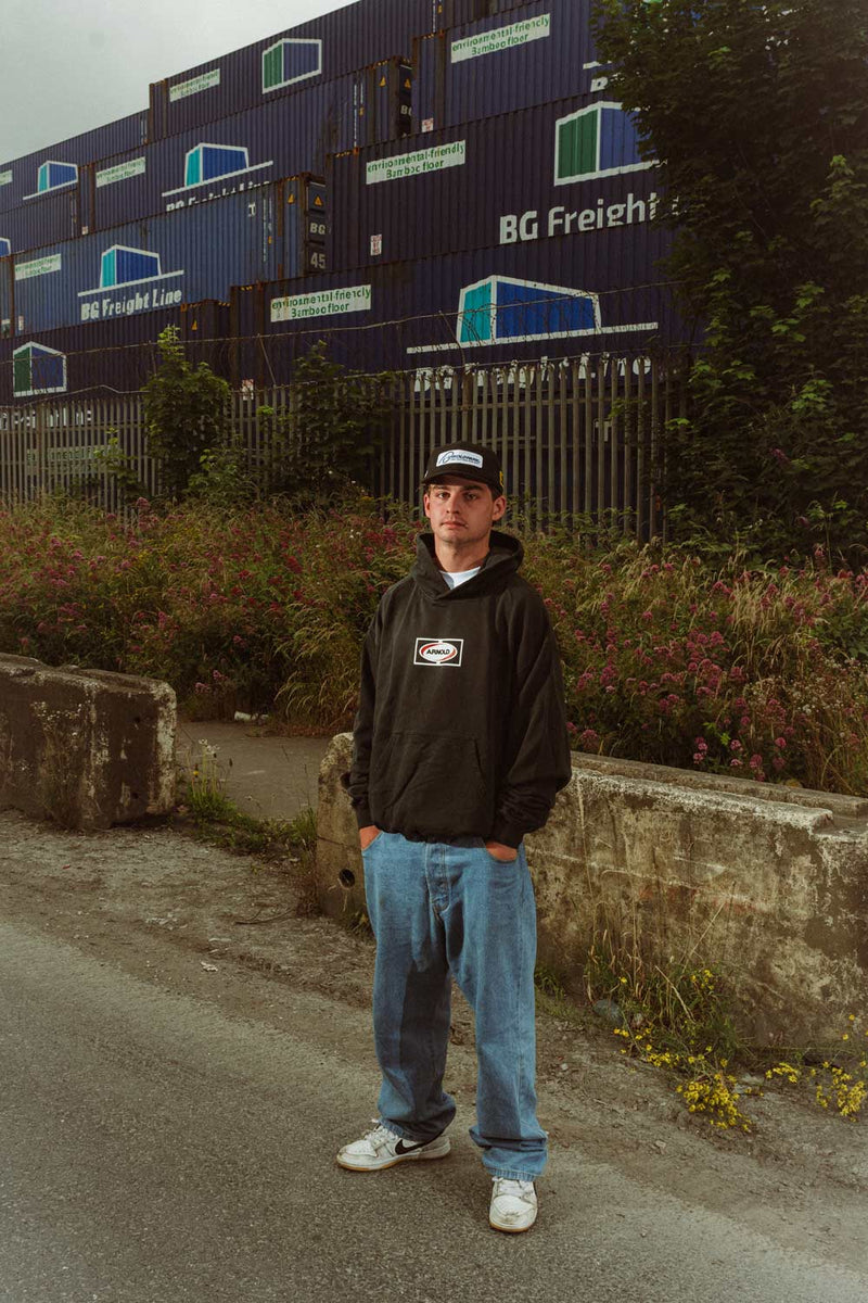 Welding Multi Logo Hoodie - Faded Black