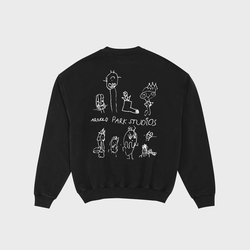 Imaginary Friends Crewneck - Faded Black