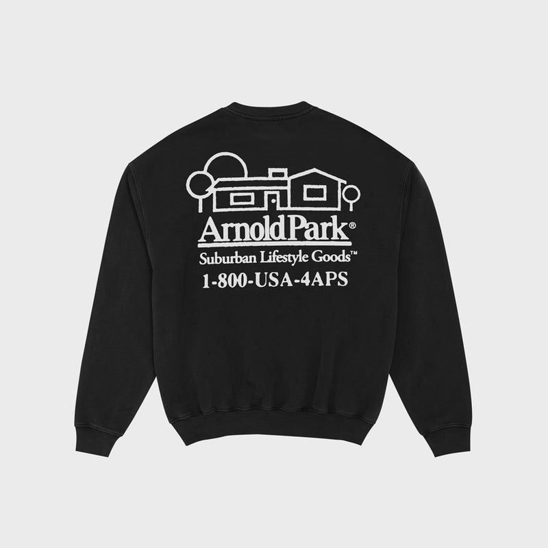 Real Estate Logo Crew Neck - Faded Black