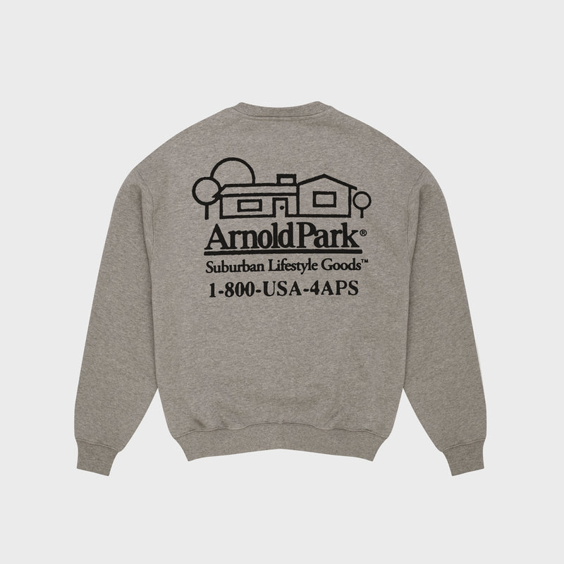 Real Estate Logo Crew Neck - Grey Marl