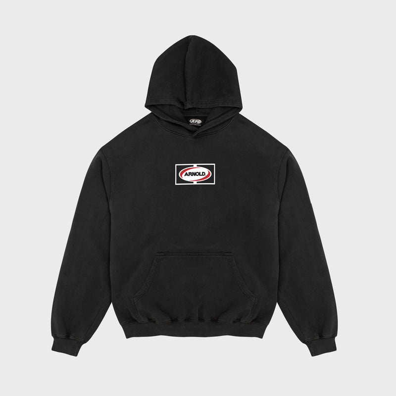 Welding Multi Logo Hoodie - Faded Black